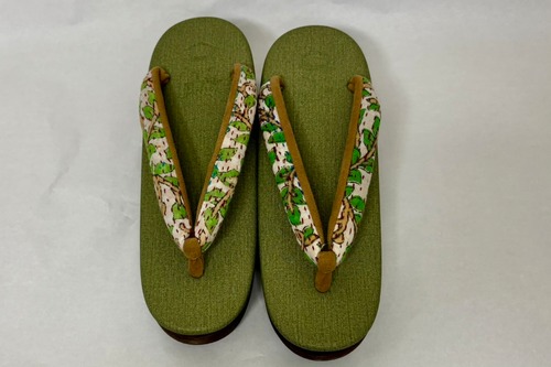 ミエコミンツオリジナル鼻緒　カレンブロッソ Mサイズ   グリーン