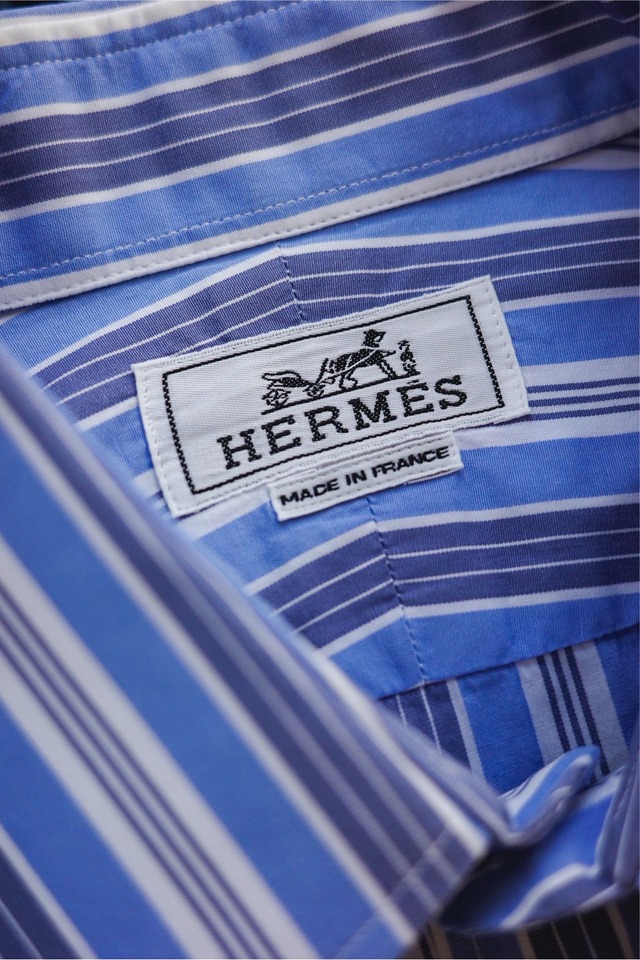 OLD “HERMÈS” Mulch Stripe Dress Shirt Made in FRANCE