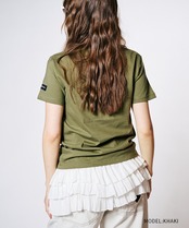 COOLA 9 フラワープリントコンパクトTシャツ (KHAKI)　CQ-48096