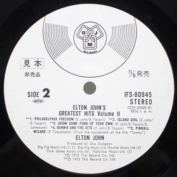 Elton John / Elton John's Greatest Hits Volume II [IFS-80945] - 画像4