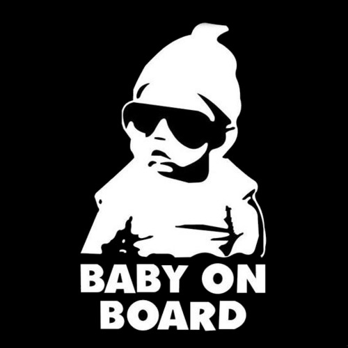 "BABY IN CAR！〜赤ちゃんが乗っています！"ステッカー