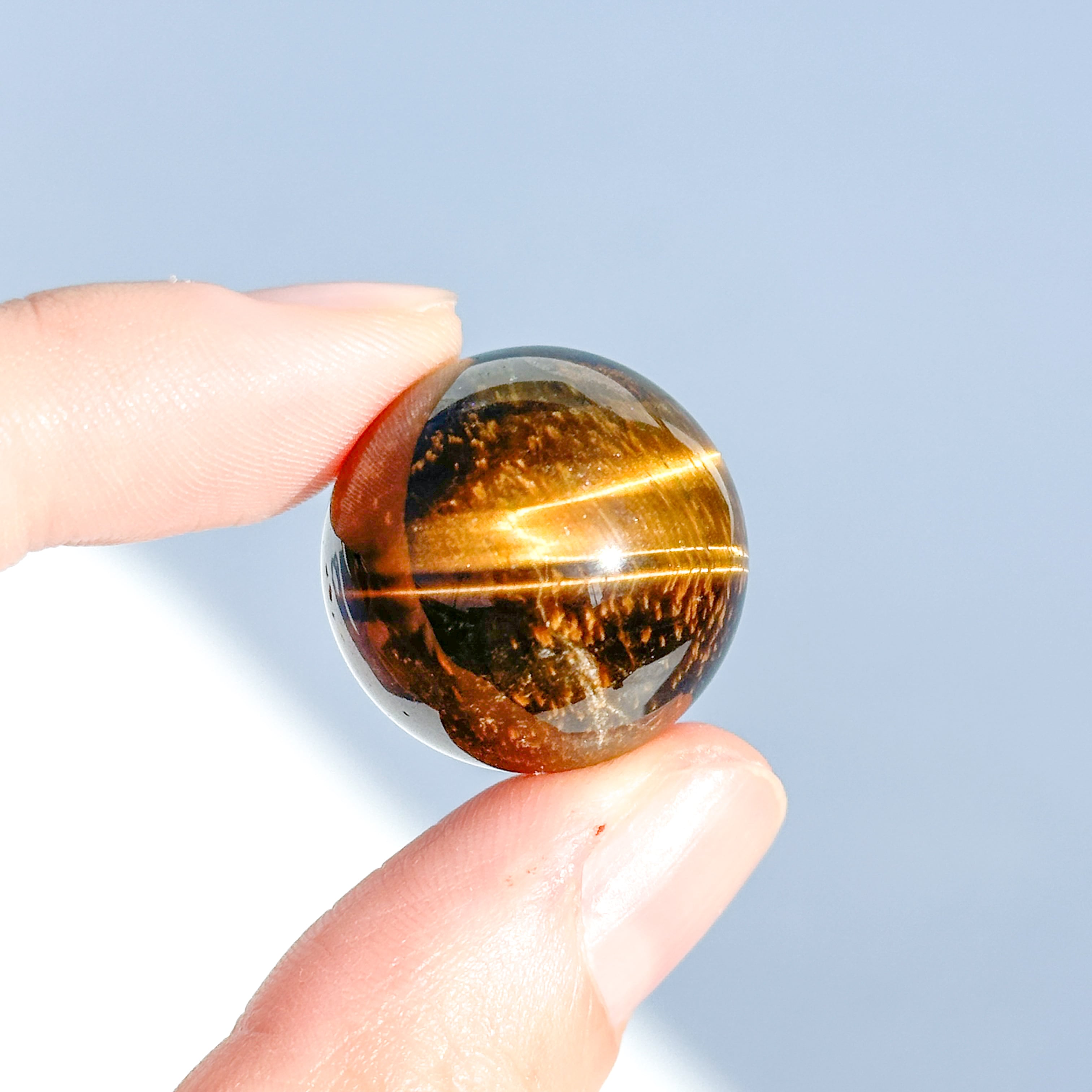 タイガーアイ スフィア（丸玉）62◇ Tiger's eye ◇天然石・鉱物