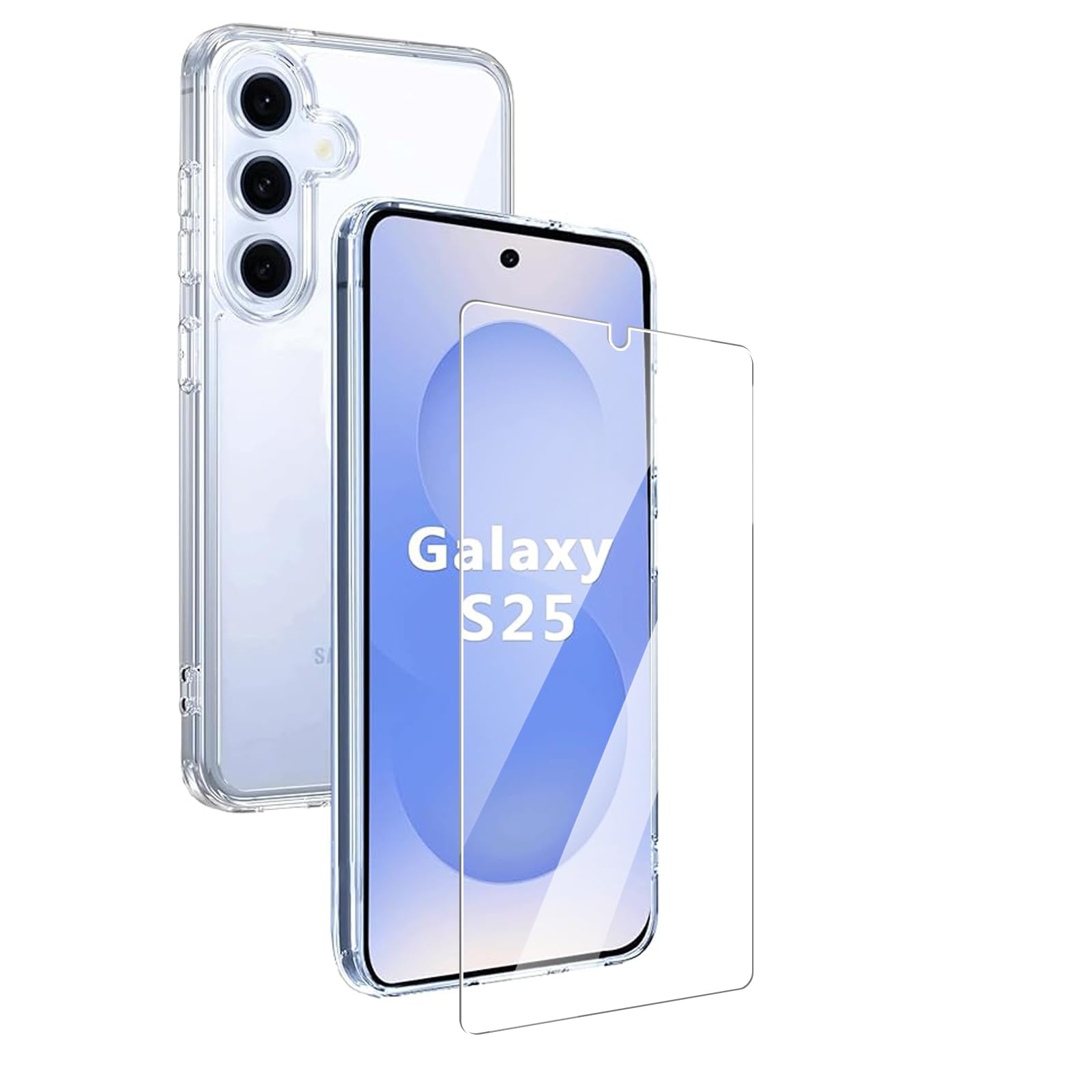 対応 Galaxy S25 ケース Galaxy S25 ガラスフイルム 【1枚ガラスフィルム+ 1枚ケース】SC-51F / SCG31 保護フィルム 採用日本旭硝子素材 高透過率 気泡ゼロ 指紋防止 飛散防止 吸収 貼り付け簡単 SC-51F / SCG31カバー 柔軟 TPU 全透明 散熱加工 黄変しにくい耐指紋 撥油性 耐衝撃