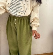 韓国子供服 / 26Autumn / MINIMAL / ベロアボタンジョガーパンツ / 秋服 *S~JM*
