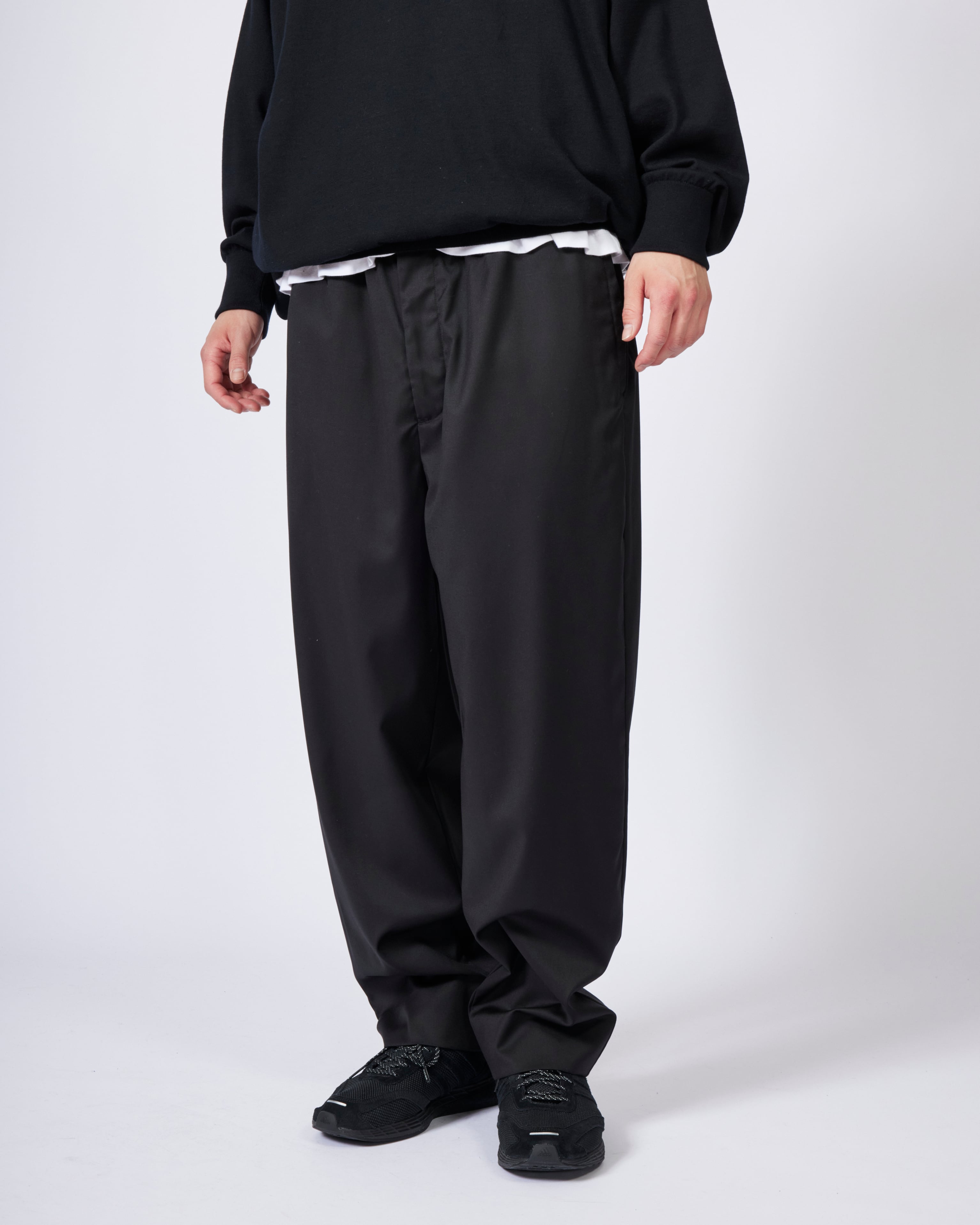パンツ everyone easy slacks by Loro Piana everyone easy slacks fabric by Loro Piana (BLACK) | everyone