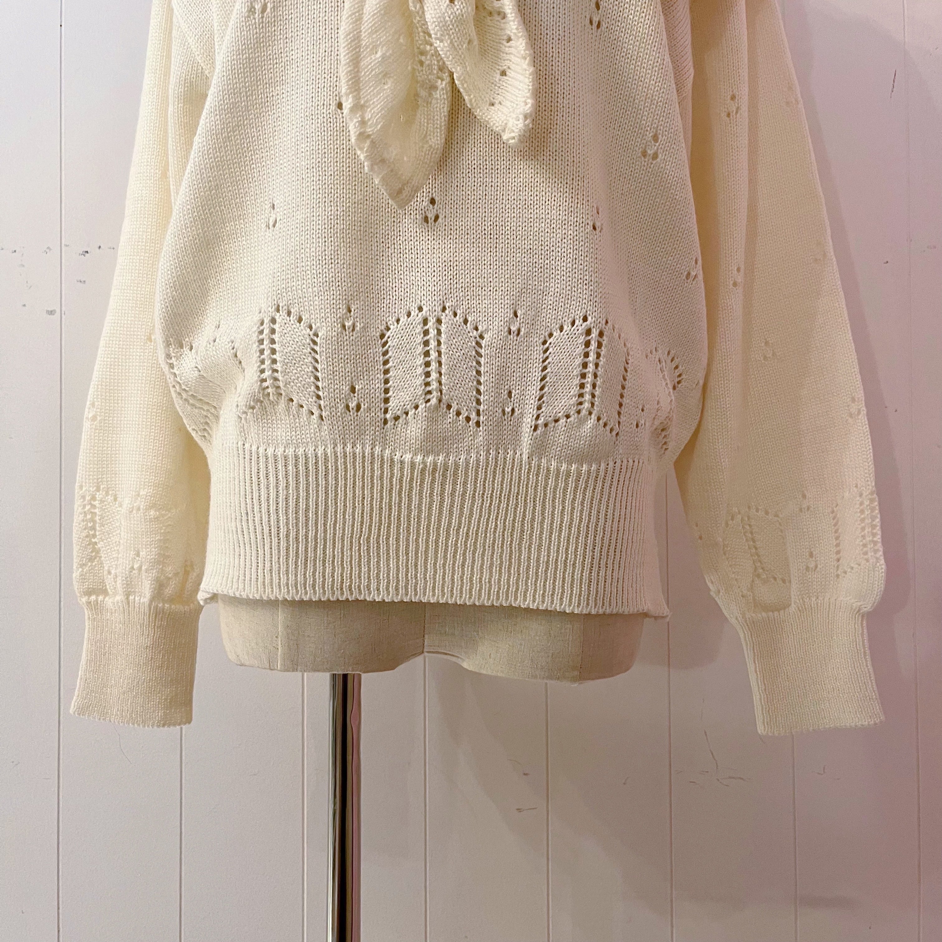 openwork sailor collar knit