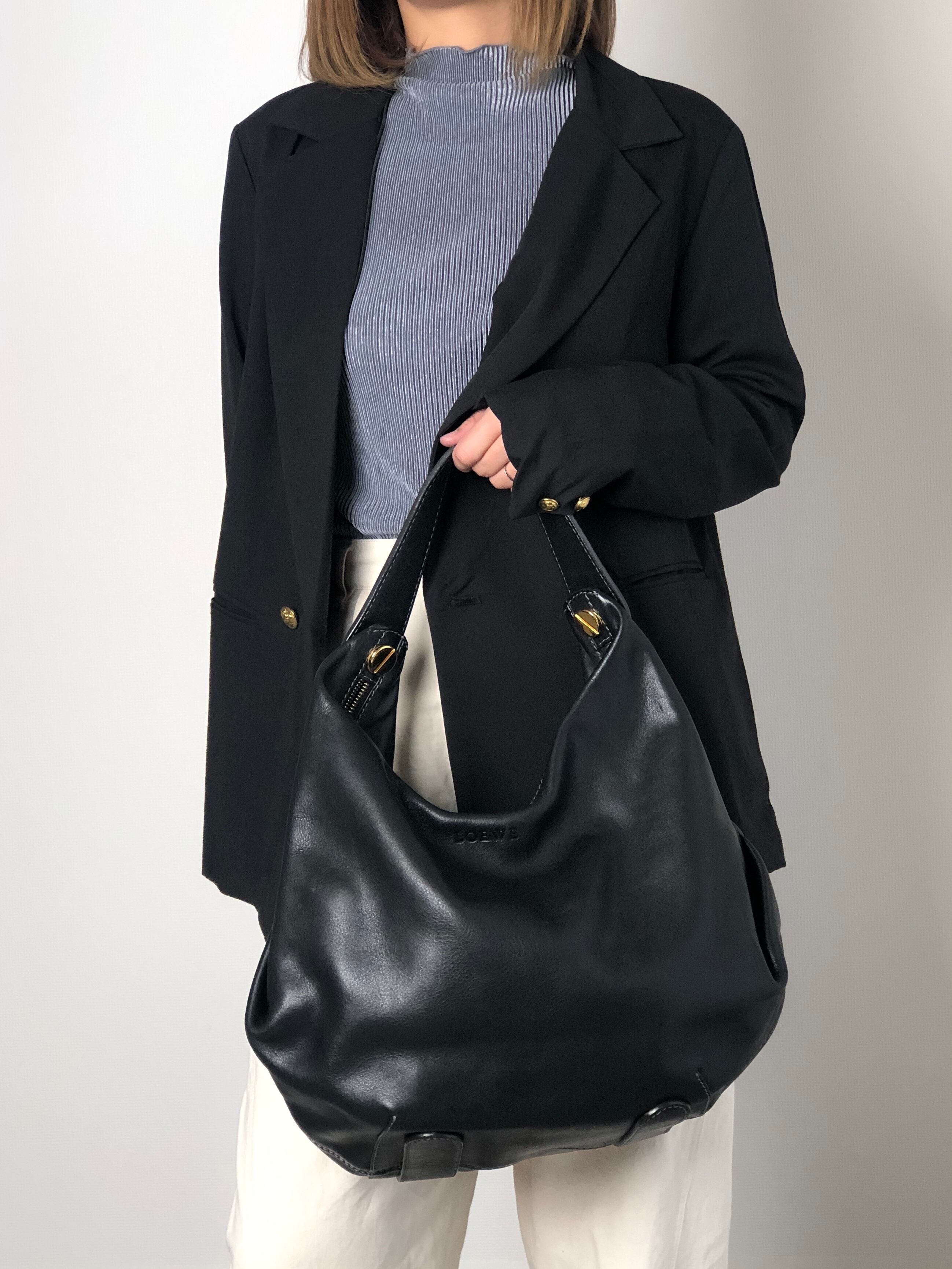 LOEWE ロエベ アナグラム ナッパレザー 巾着 ドローストリング ミニ