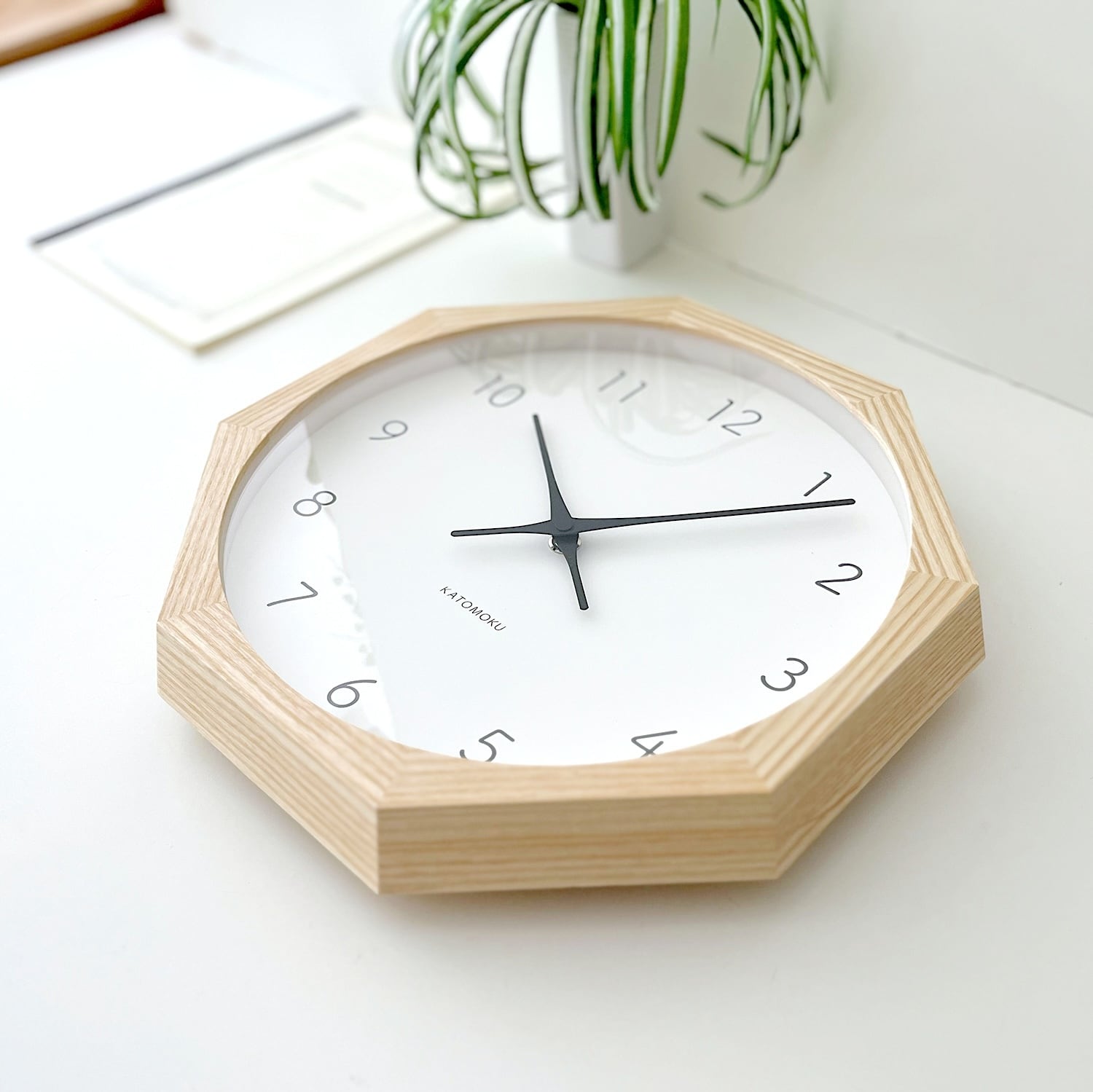 KATOMOKU muku clock 7 八角形 ナチュラル km-60NA8 | 加藤木工株式