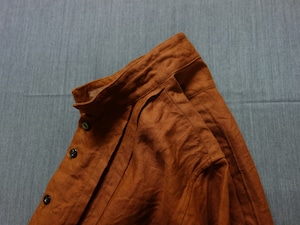 french victorians heavylinen shirt / dark persimmon