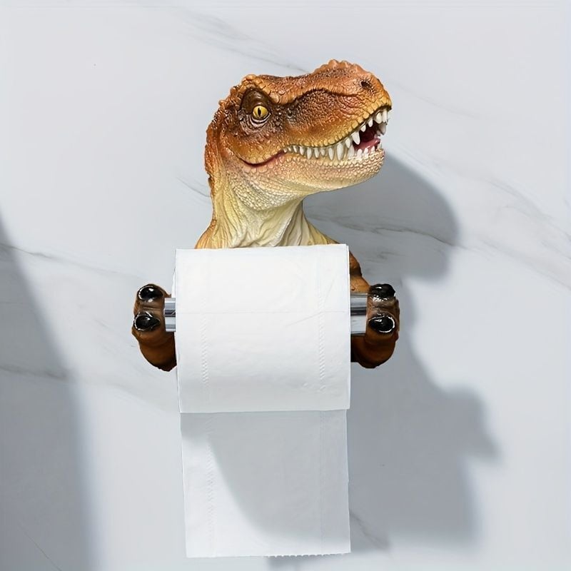 トイレ用ペーパーホルダー 恐竜 ティラノサウルス 3種類 シングル