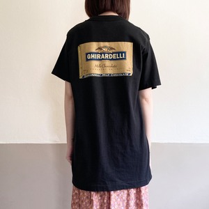1980〜1990s 【GHIRARDELLI】Chocolate Package T-Shirt made in USA
