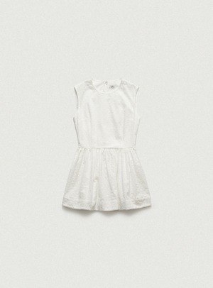 [The Barnnet] Flower Eyelet Sleeveless Dress_White 正規品 韓国ブランド 韓国通販 韓国代行 韓国ファッション ザ バーネット ザバーネット 日本 店舗