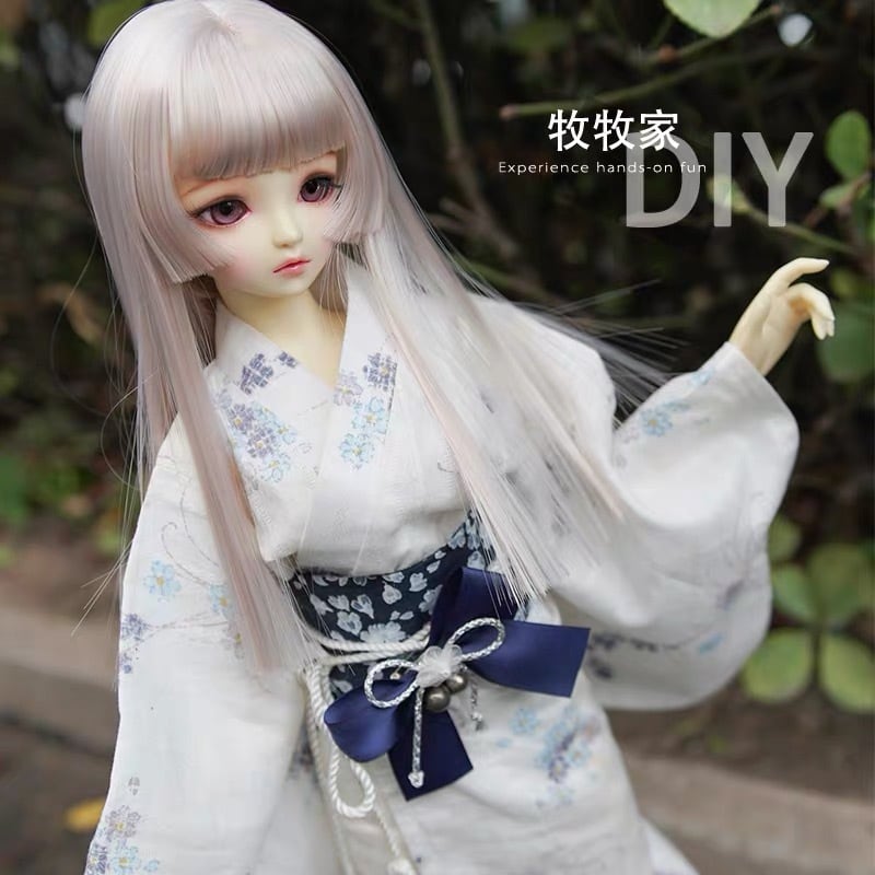 新品 BJD用ウィッグ SD/MSD/YSDサイズ 和風 オーダー ドール用 球体関節人形用 女 人形