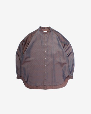 No Collar Loose Shirt -charcoal <LSD-BB3S3>