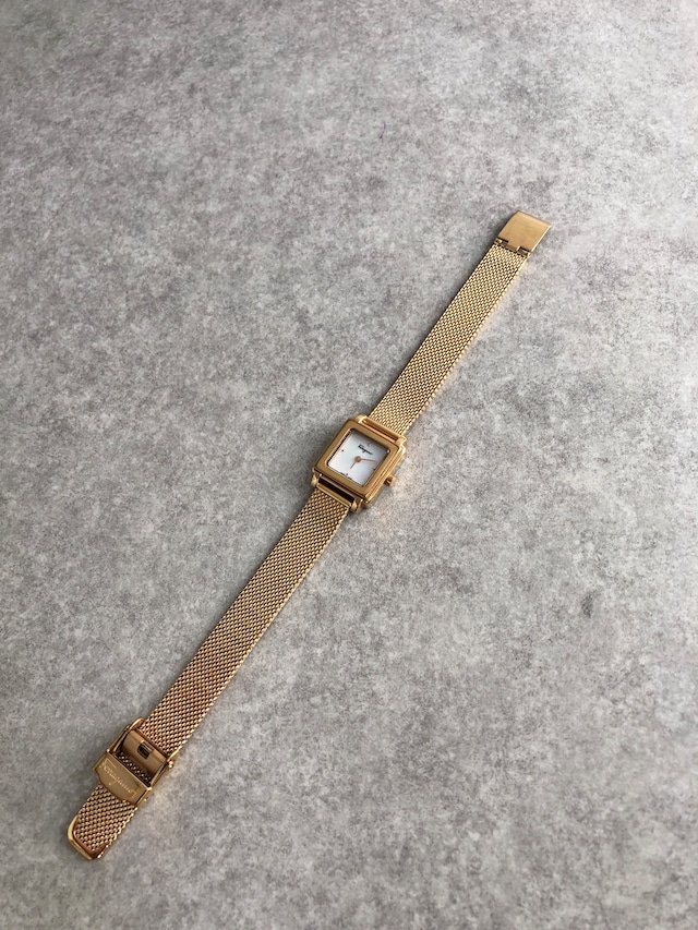 Salvatore Ferragamo サルヴァトーレ フェラガモ 腕時計 ゴールド スクエア メッシュベルト SFBY00219 クウォーツ vintage ヴィンテージ オールド bvgk3y