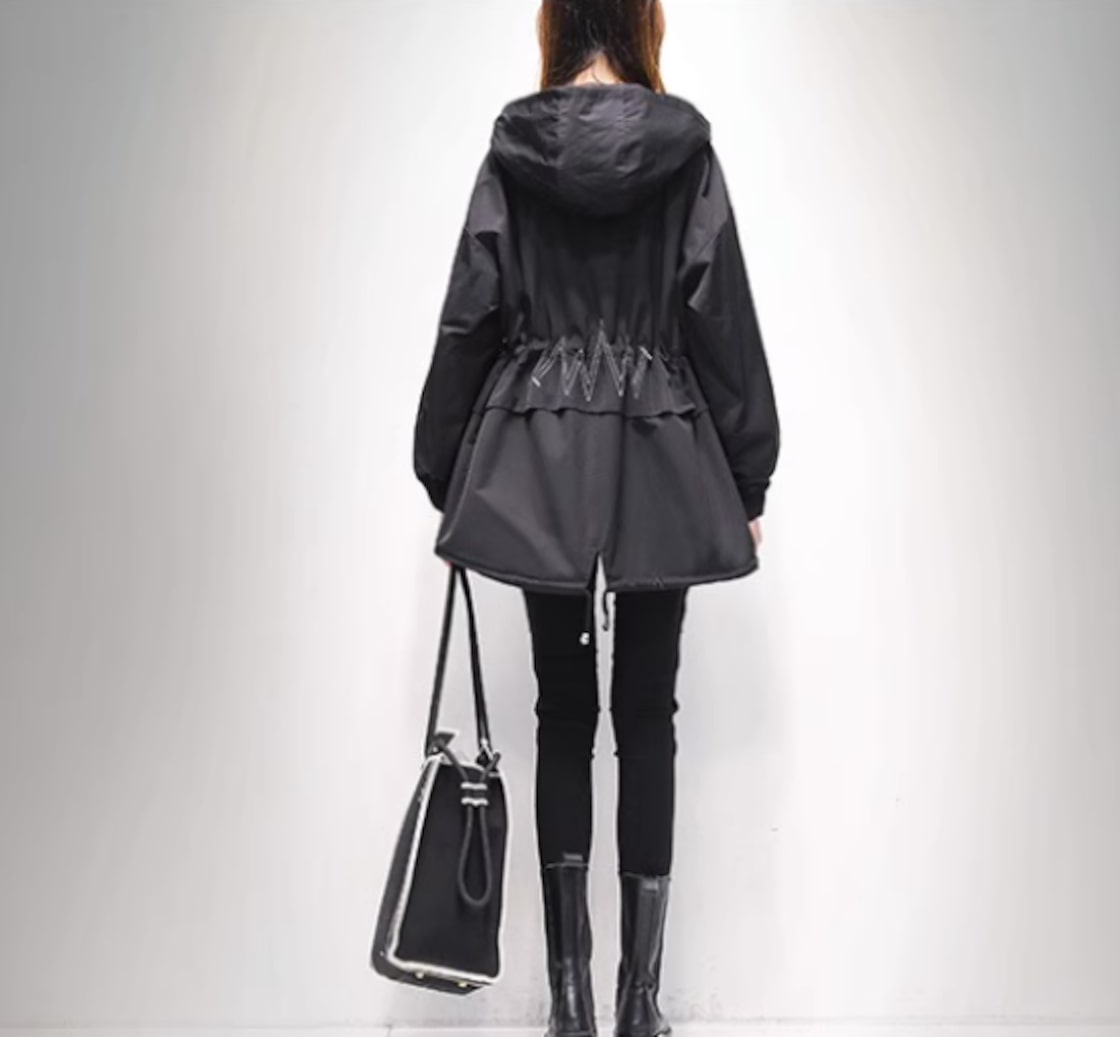 JEEP★Hooded Long Jacket★フード付きロングウインドブレーカー ウインドブレーカー レディース アウター 羽織 長袖ジャケット