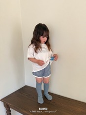 韓国子供服 / BANANA J / 26Autumn / ピグメント レタリングTシャツ / 秋服 / キッズ *XS~JS*