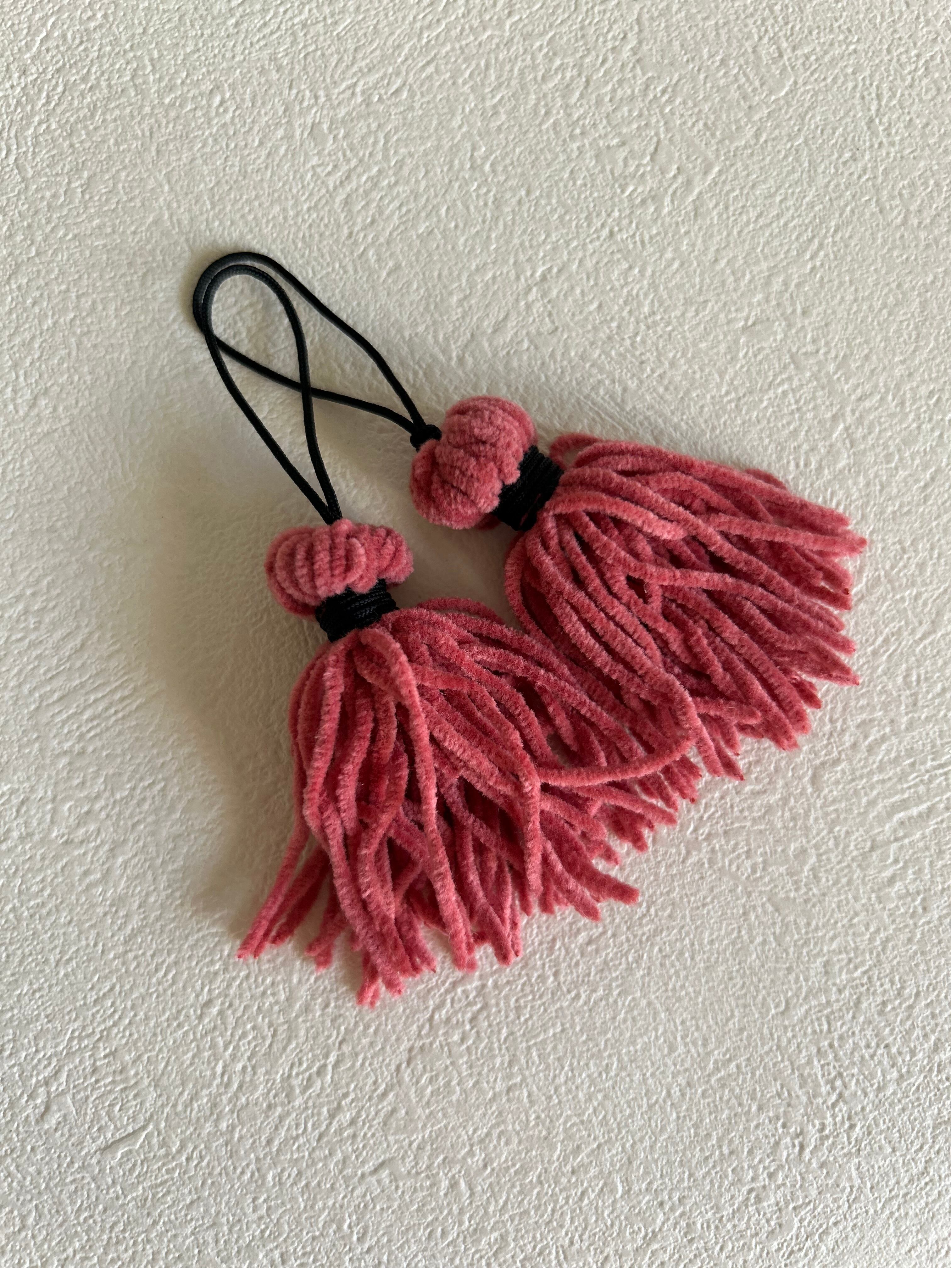 輸入デザインタッセル シンプルタッセル ピンク系 カルトナージュ デコレーション材 アクセサリーパーツ