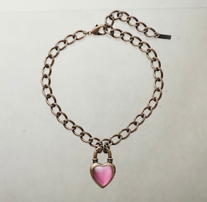 Never End®  Chain Choker/Necklace Gold/Pink #0102　ネバー・エンド　チョーカー/ゴールド/ピンク