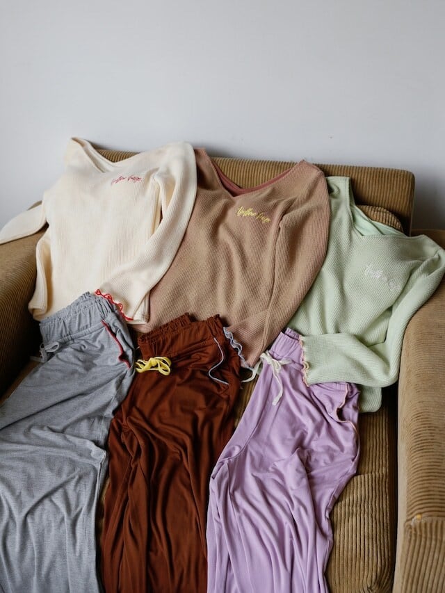 KATRIN TOKYO bicolor ruffle tops（brown） bicolor ruffle tops | Katrin TOKYO
