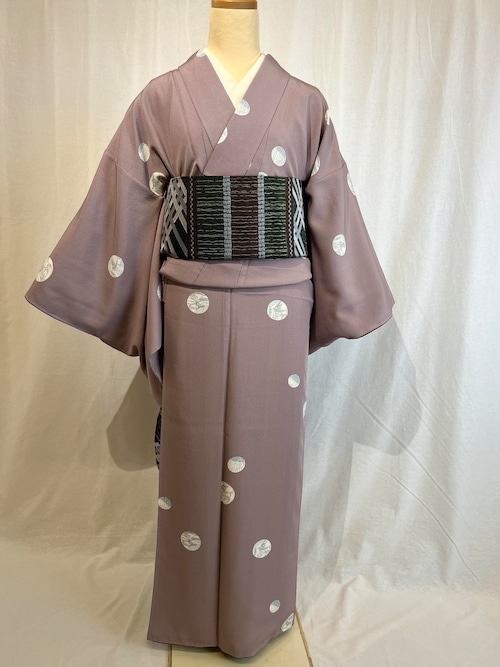 2235 飛び柄 小紋 袷単品 Komon Kimono  (lined kimono) 　