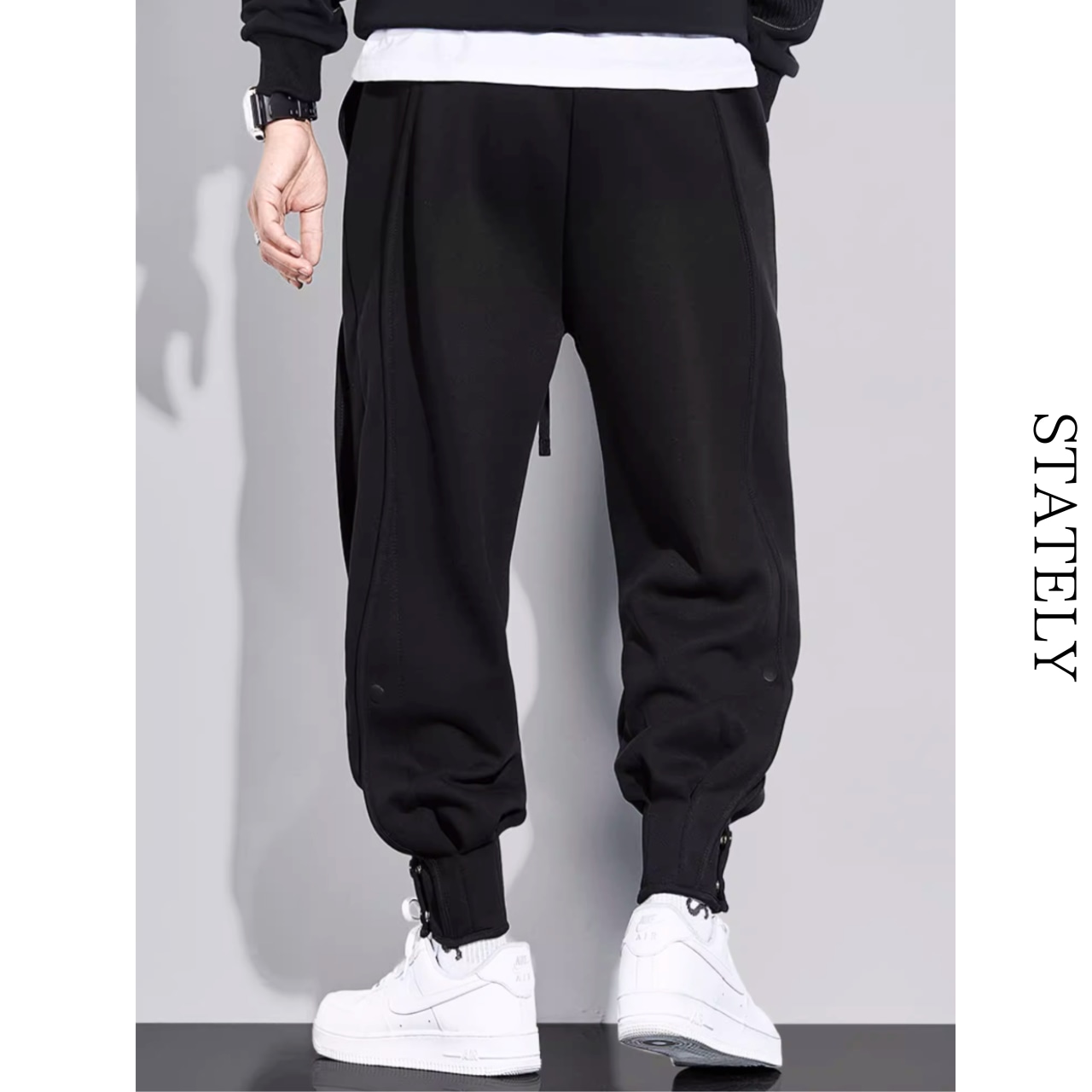 フリース Tapered Snap Sweat Pants/2color_B67・画像8