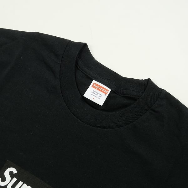 Supreme Box Logo l/s Tee ロンティ 黒L ブラック-