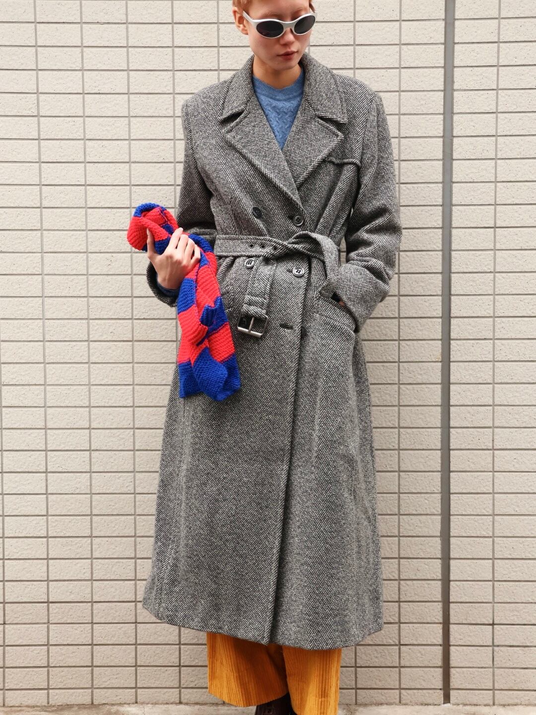 old Max&co tweed long coat | 森崎洋品店