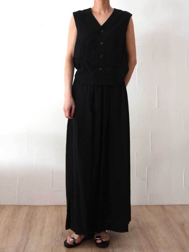 【SALE】413. PRIORITY/ プライオリティ セットアップワンピース ブラウン/ブラック（P62122JT）
