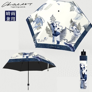 ◆受注生産◆「ラブリーファミリー柄」晴雨兼用 おりたたみ傘