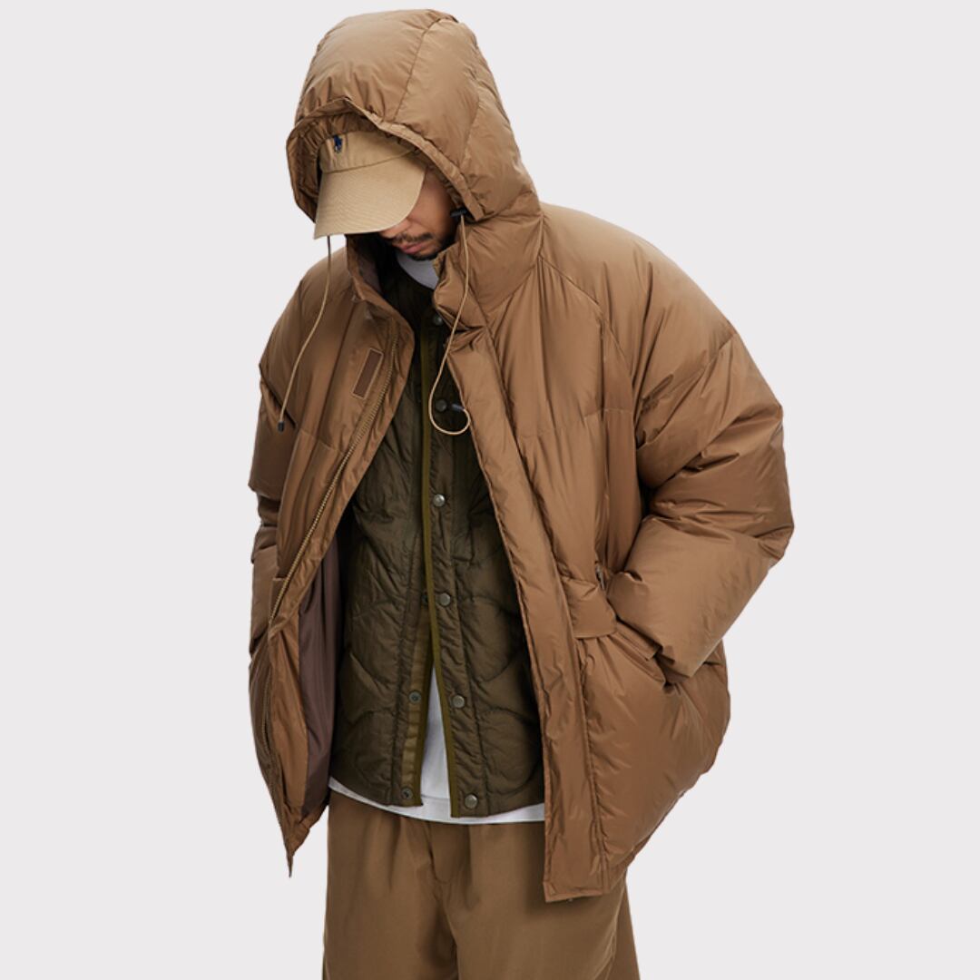 Retro Warm Hooded Down Jacket 2 Colors | SLIREE Retro Warm Hooded Down Jacket 2 Colors | SLIREE