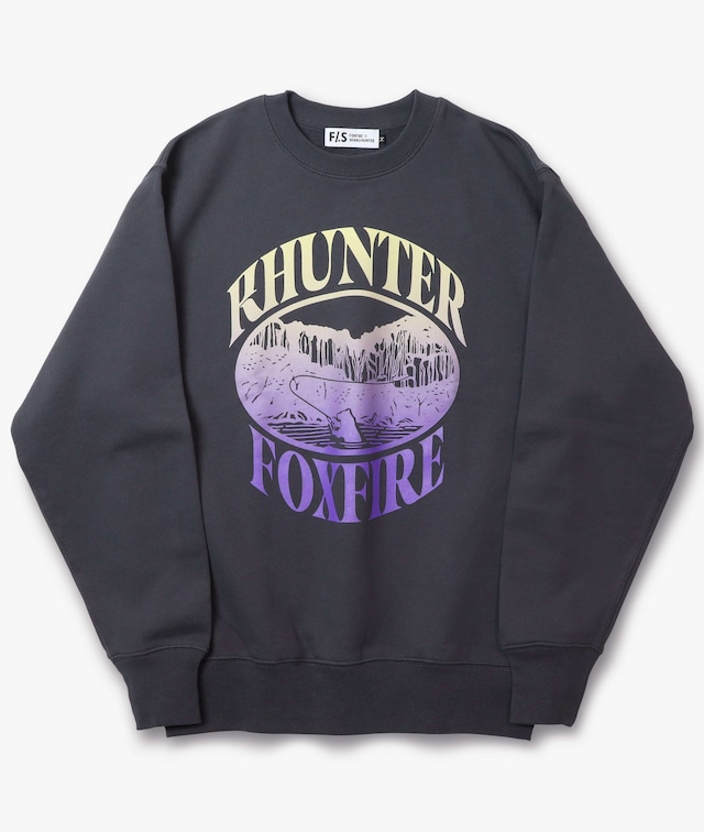 SHAKUHUNTER F/.S BANJI CREW SWEAT 【CARBON GRAY】