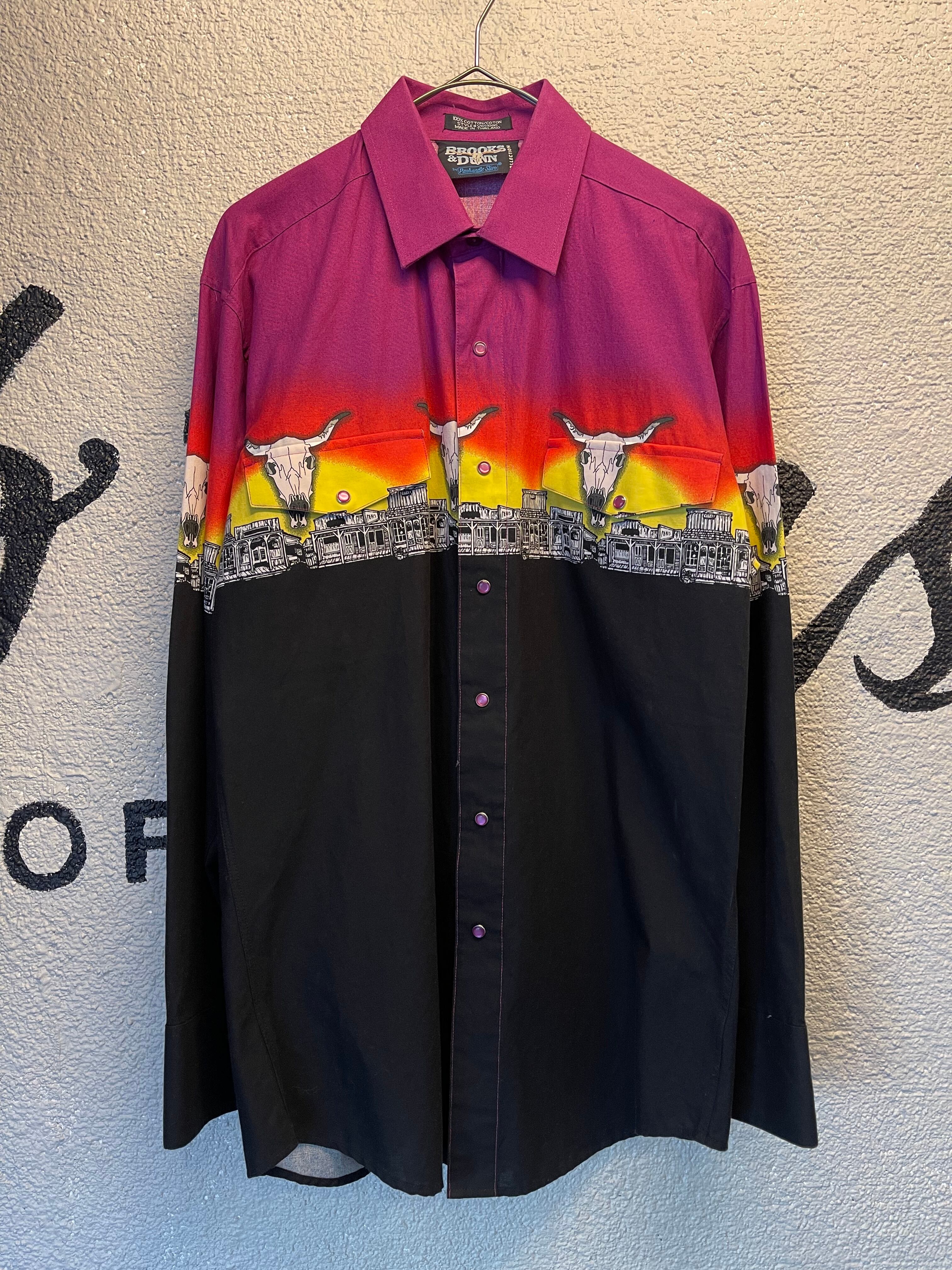 (SH407) Printed western shirt