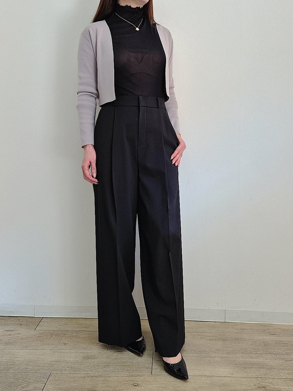 スムースシンプルボレロ Gray | amin pur