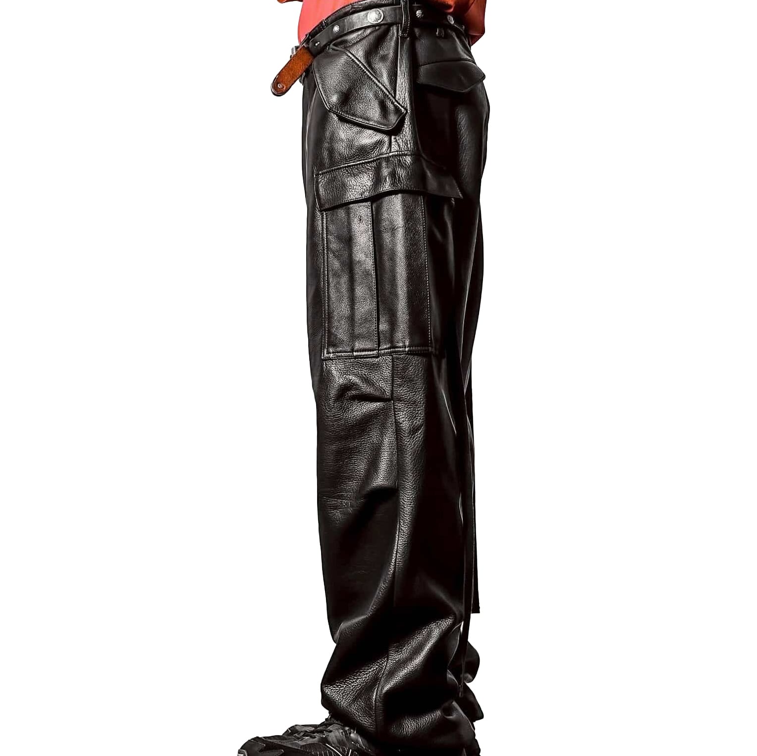 2026SS MOSSIR Panther モシール パンサー レザーカーゴパンツ（Black