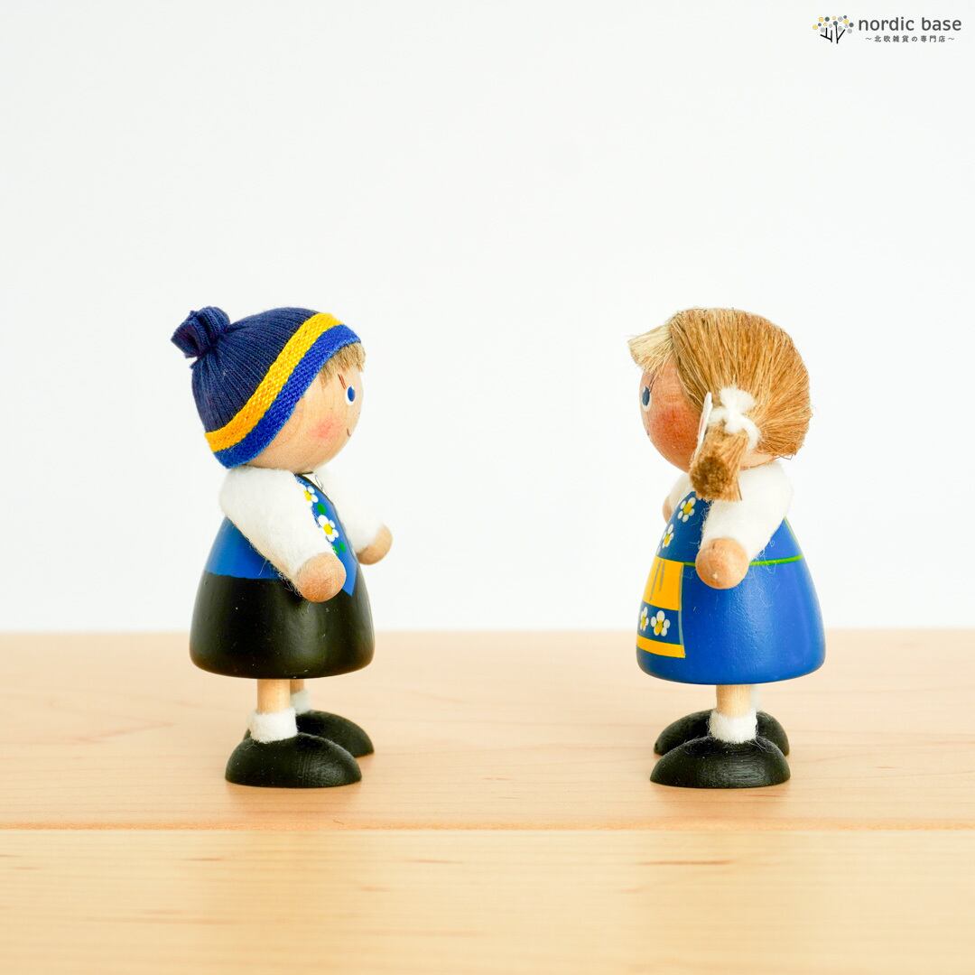 ペア】北欧フィギュア・人形『スウェーデンガール＆ボーイ（セット