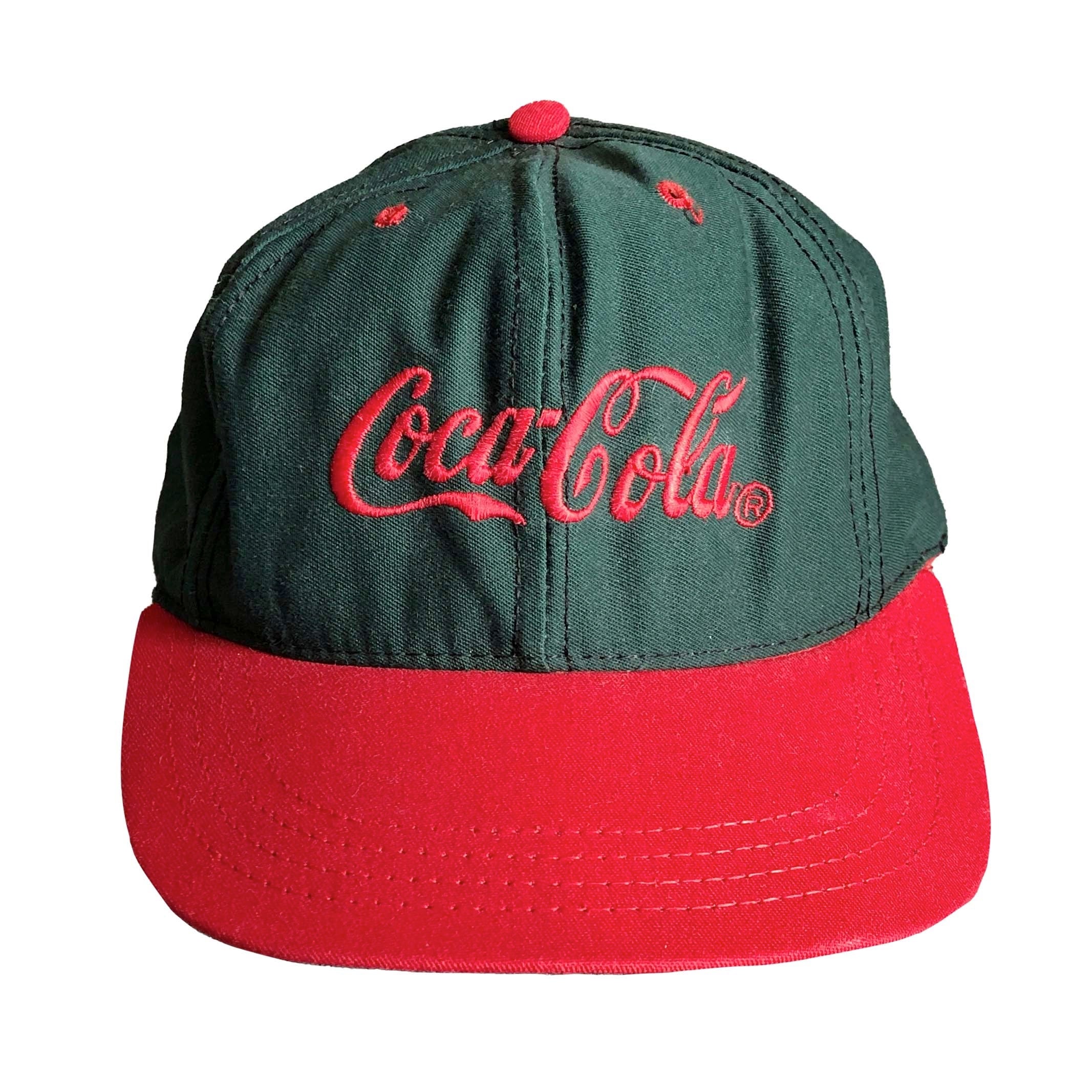 90s コカ・コーラ Coca Cola 緑／赤 バイカラー キャップ B.B CAP