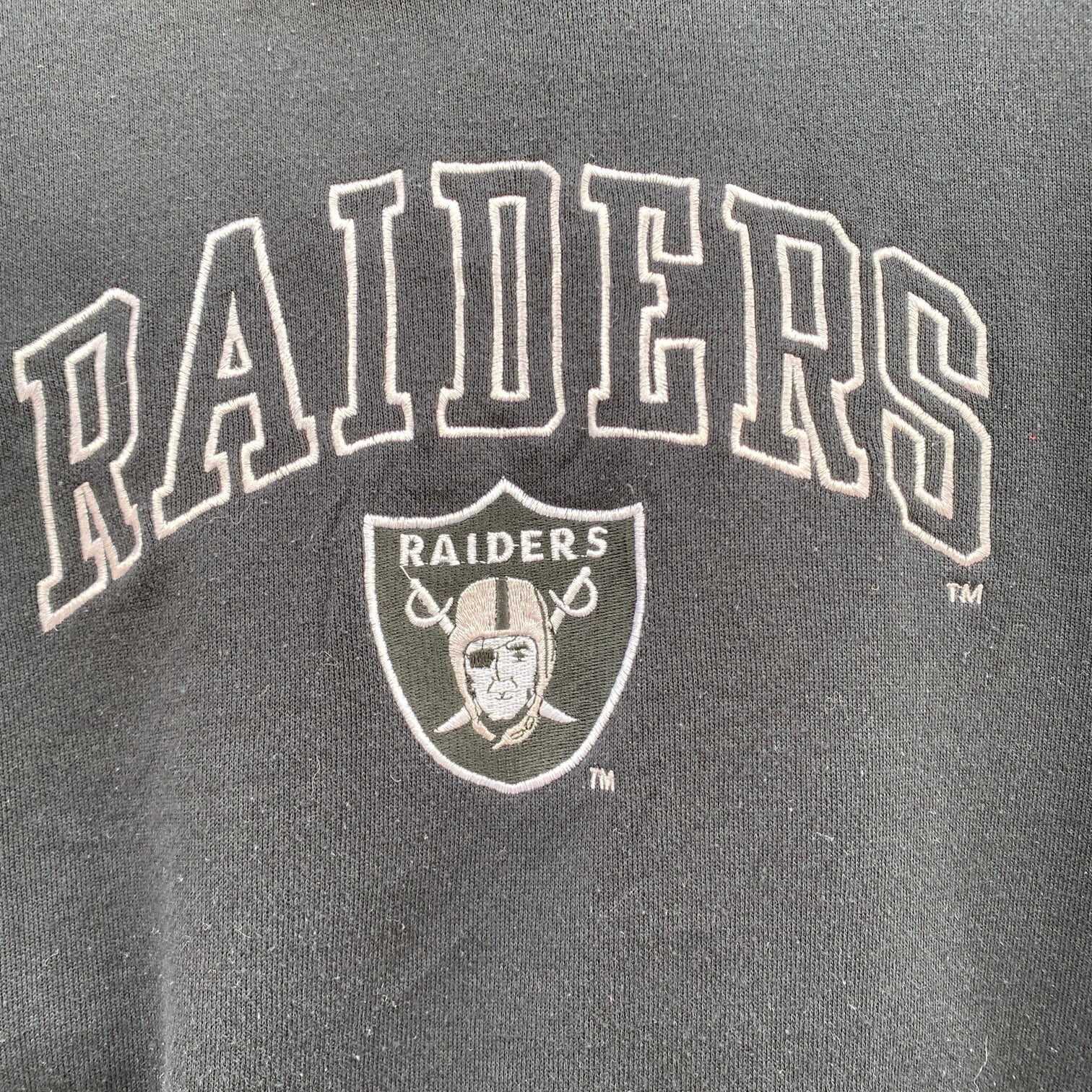 USA製 90年代 NFL ロサンゼルス・レイダース 刺繍 スウェットパーカー メンズXL 古着 90s ヴィンテージ ビンテージ RAIDERS  ブラック 黒 プルオーバー フーディー 【パーカー】【cs2212-10a】 | cave 古着屋【公式】古着通販サイト