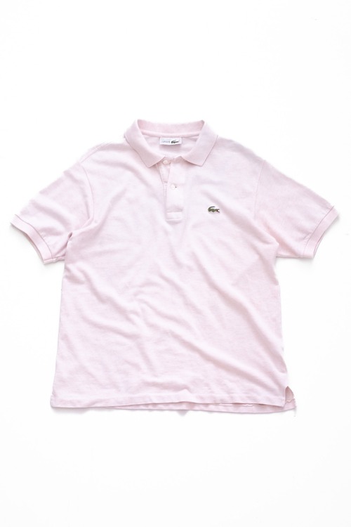[80's] "CHEMESE LACOSTE" Moss stitch S/S Knit Polo