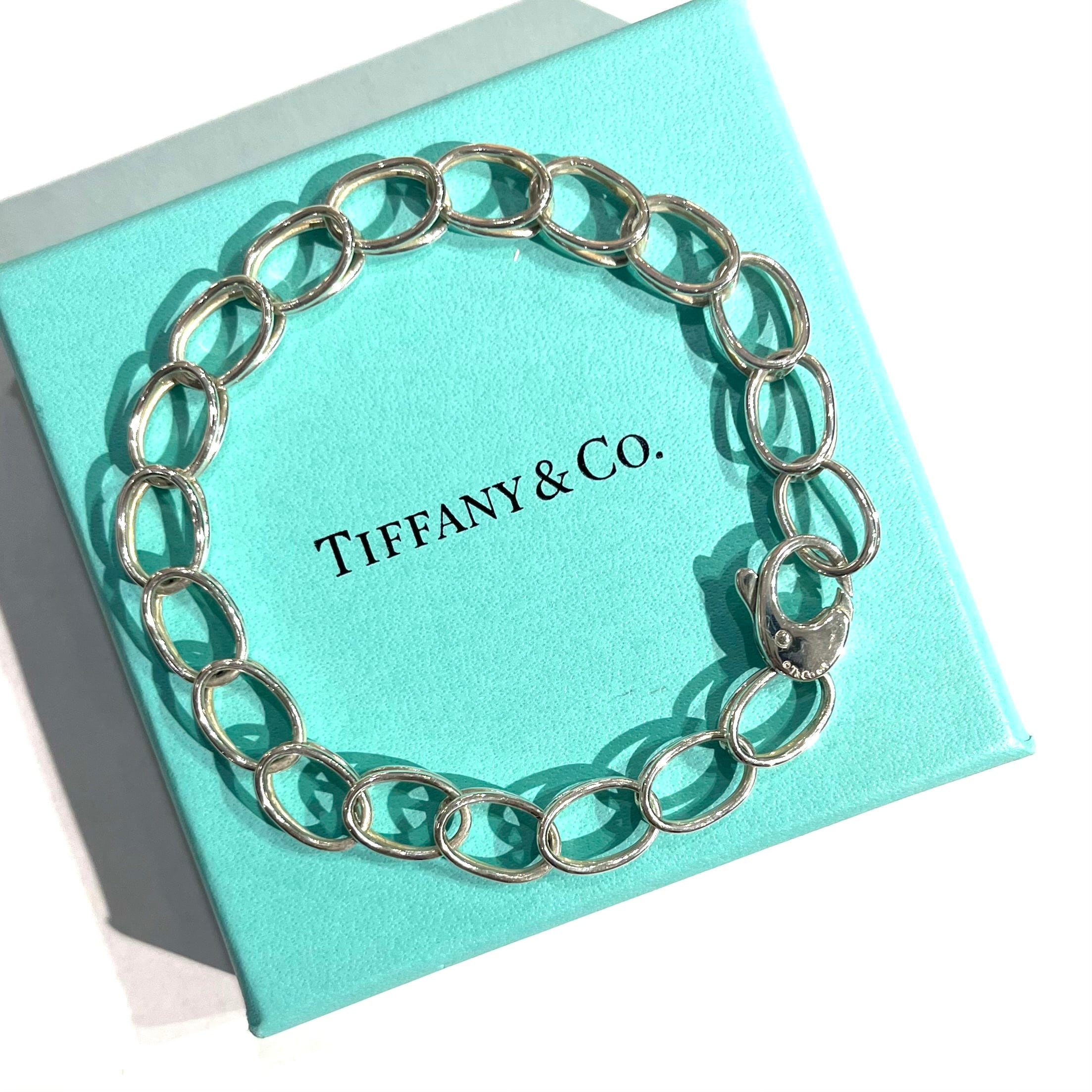 TIFFANY&CO. 】2049 Wリング リンクチェーン／シルバー925／19cm／秋冬