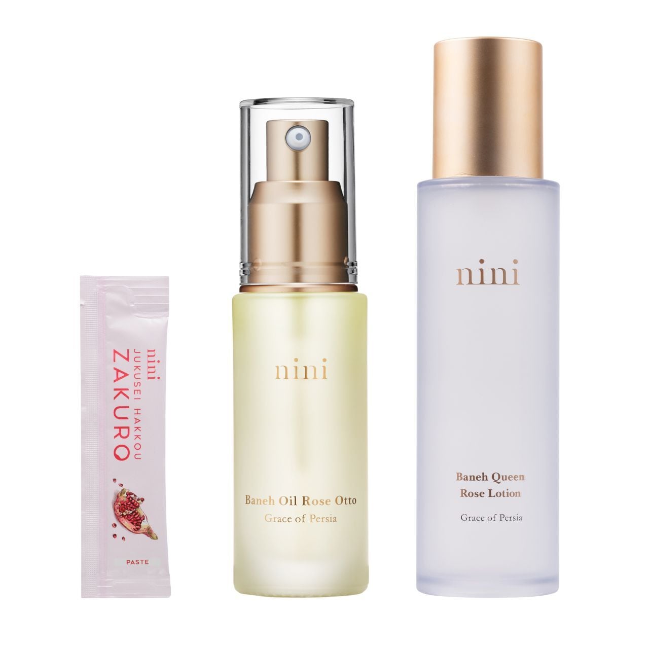 【MIKICHIコラボ】バネオイルローズオットーxバネクイーンローズローション【熟成発酵ザクロペーストサンプル】】