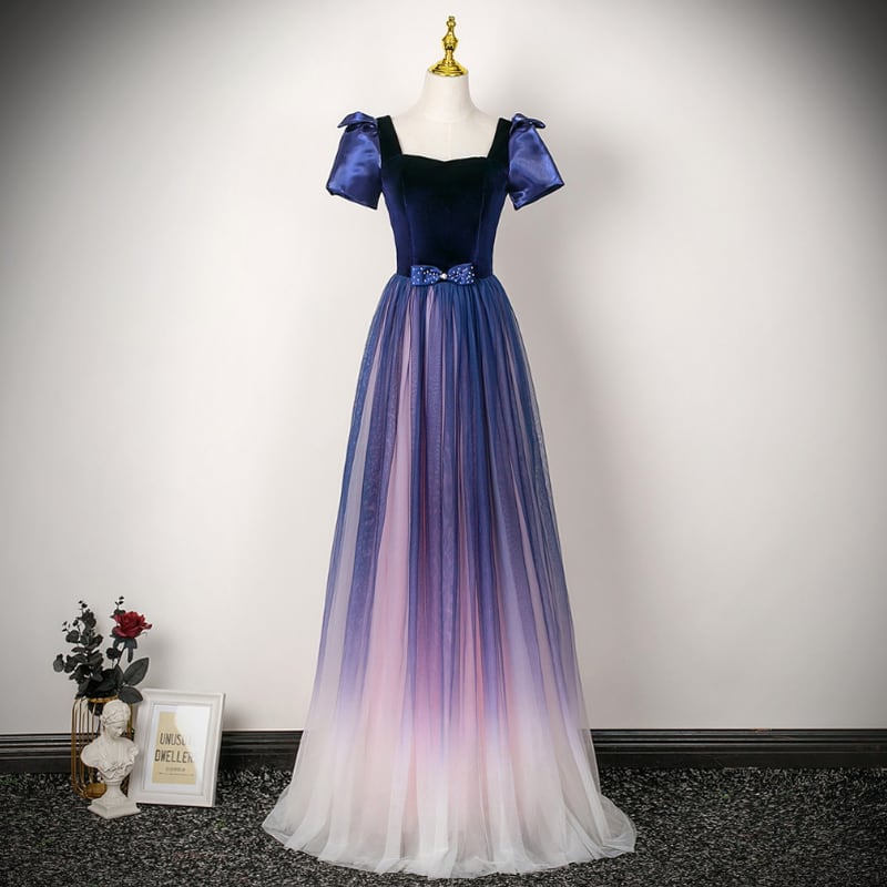 グラデーションチュールドレス D1774