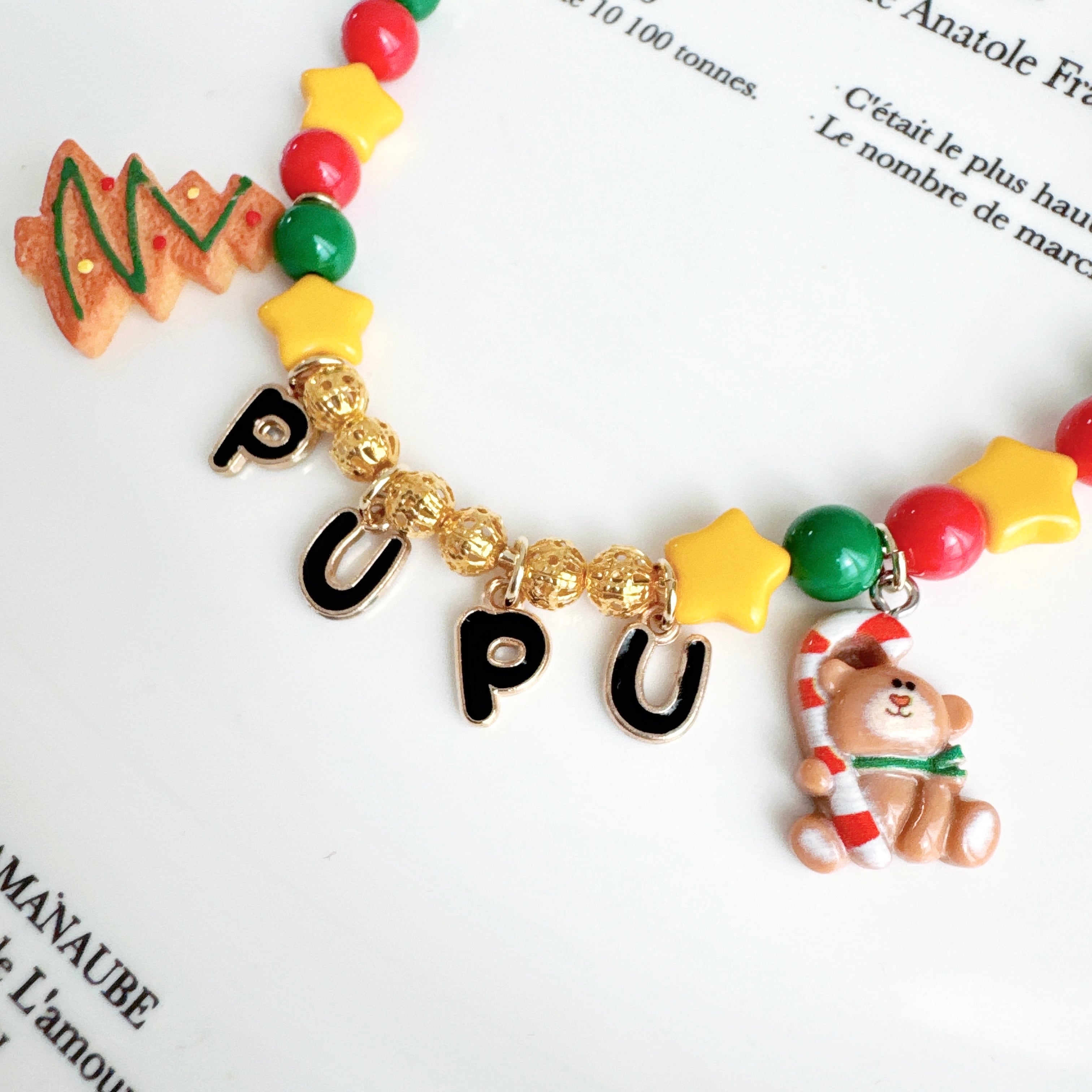 クリスマス*ベアお名前ネックレス