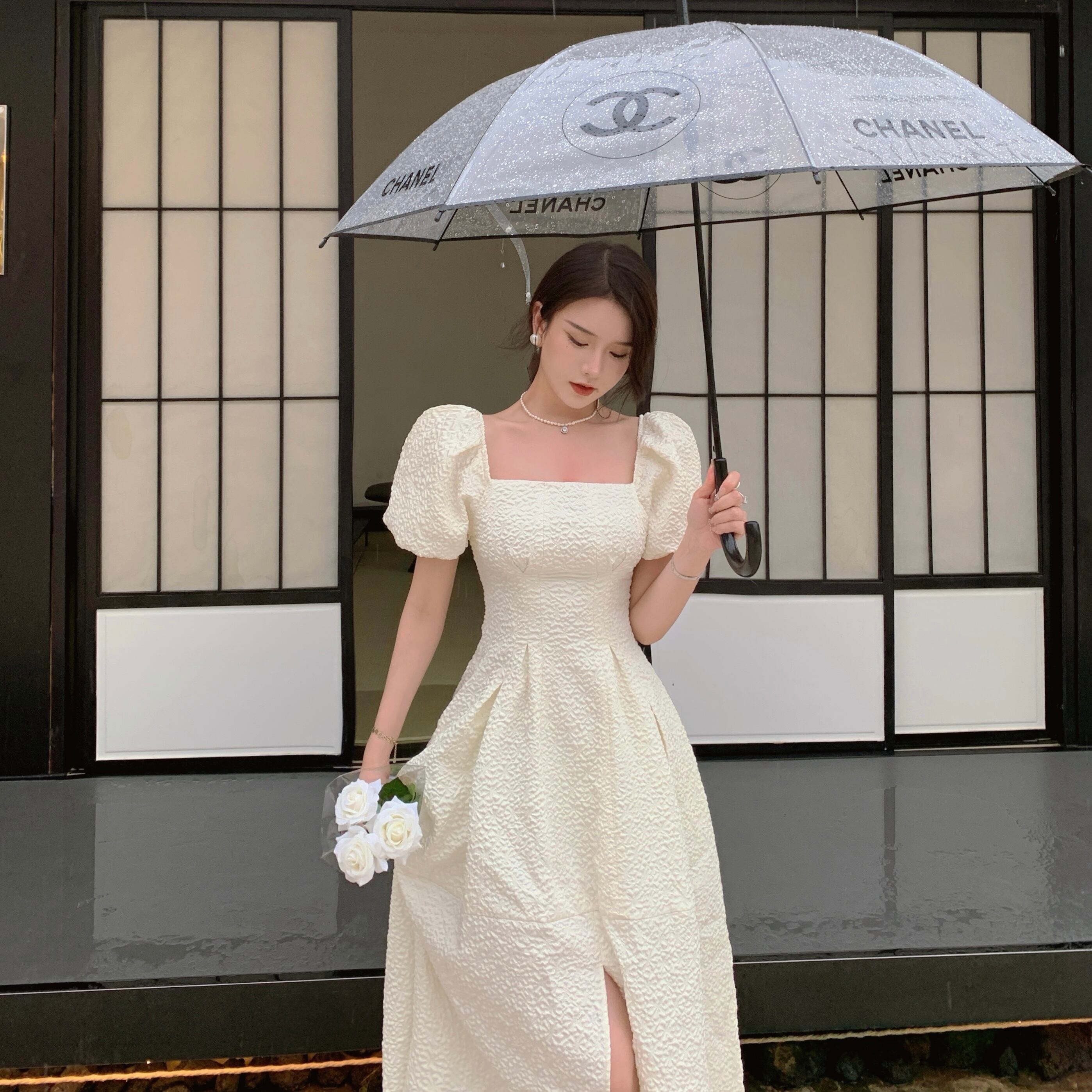 サマースタイルスタンダードスカート ウェストロングドレス レディース レトロ 夏物 スクウェア ドラファッションホール16722879967