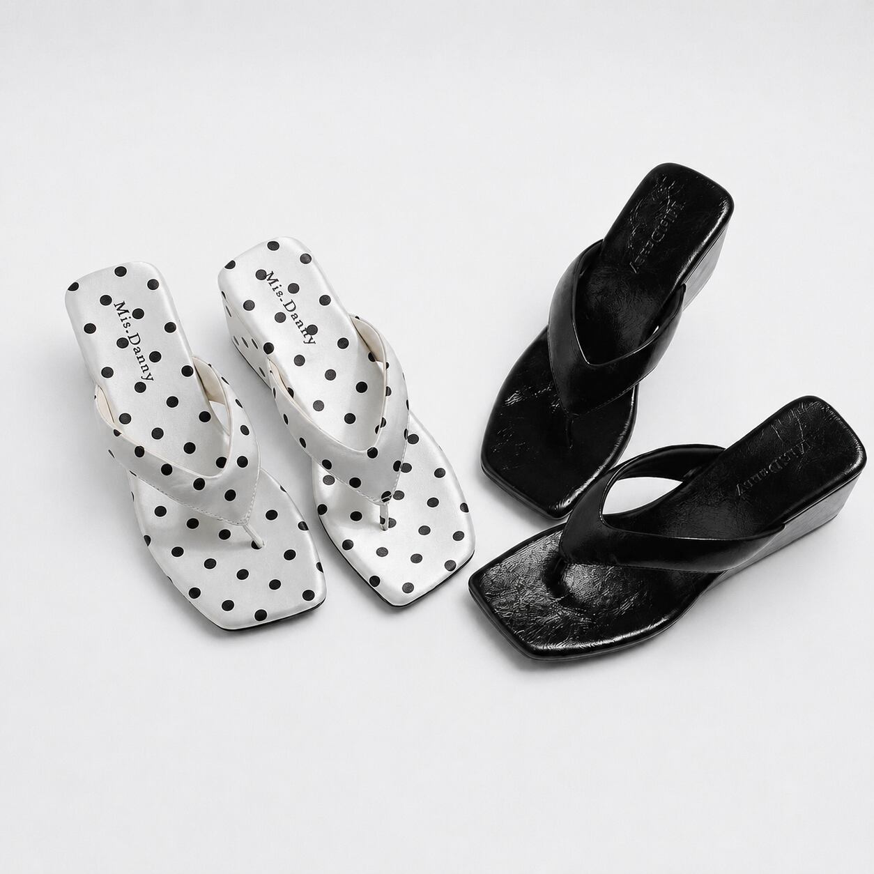 platform heel thong sandals / l0622