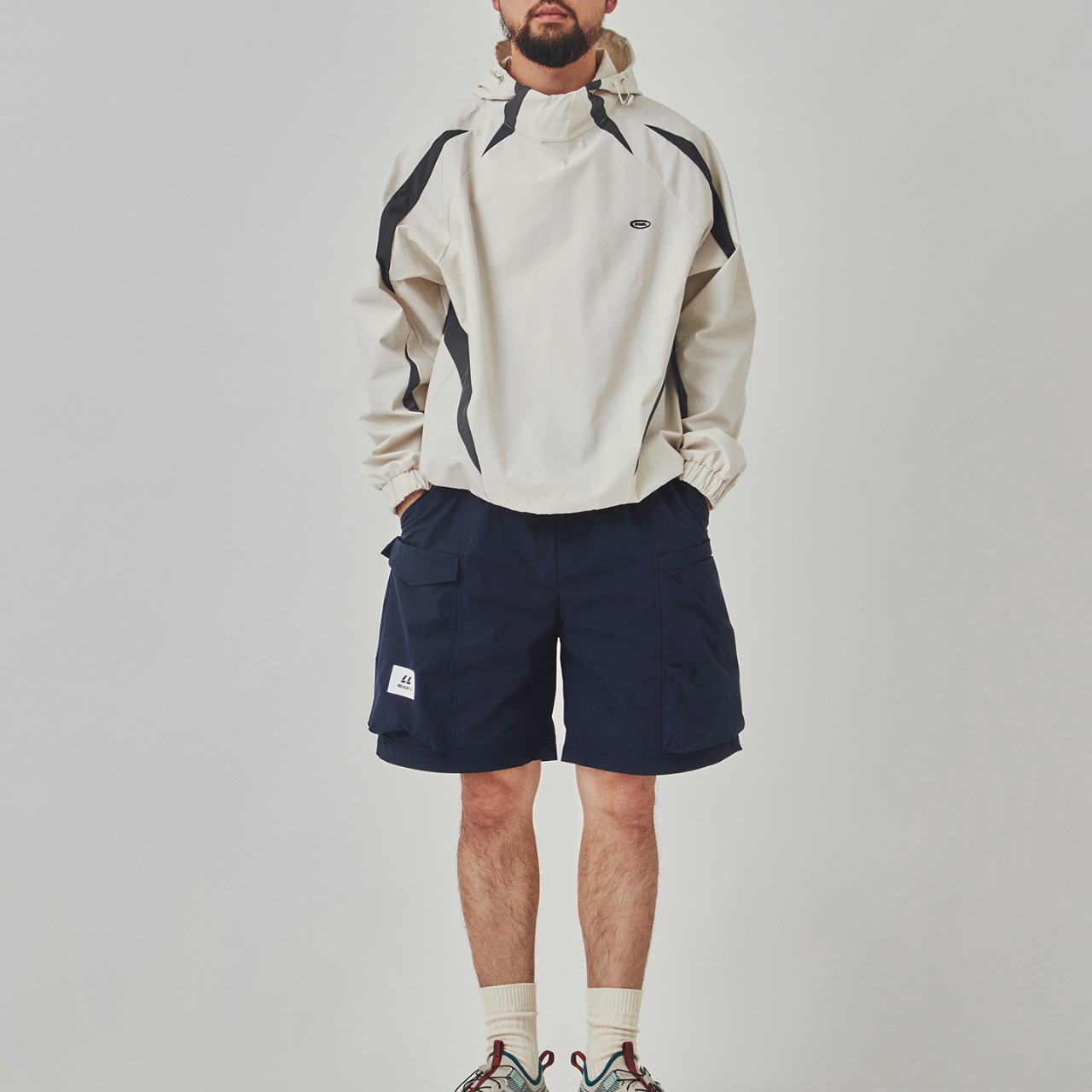 スポーティカラーブロック フーディージャケット K5391 - 2