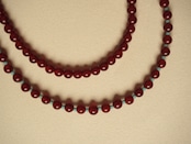 【 WAVE 】red agate × grass beads necklace