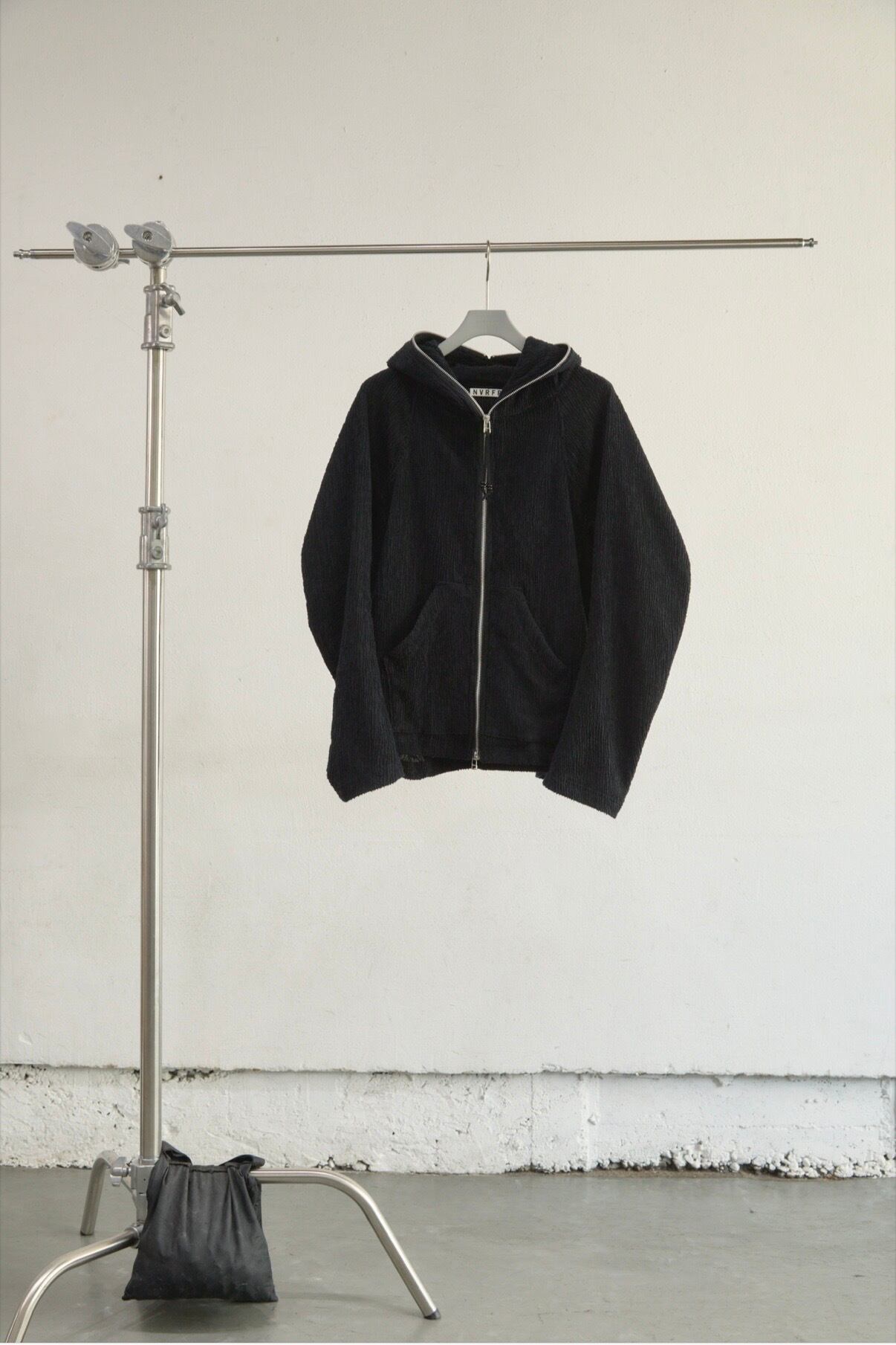 NVRFRGT | SEMI SHEER FULL ZIP UP HOODIE | IVORY | HOWDAY