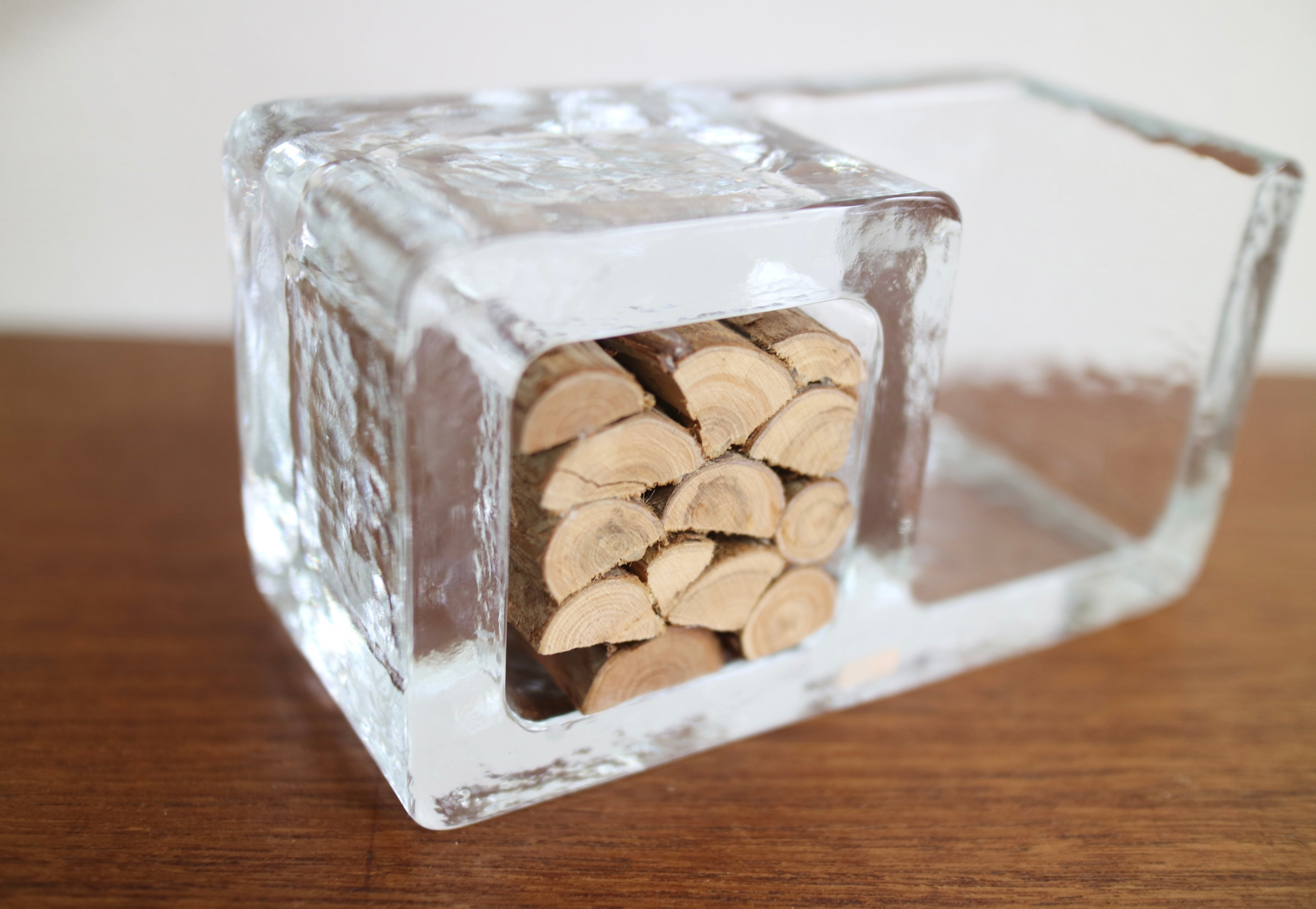 希少　MUURLA ガラスの暖炉の置物 MUURLA キャンドルホルダー 暖炉 レア