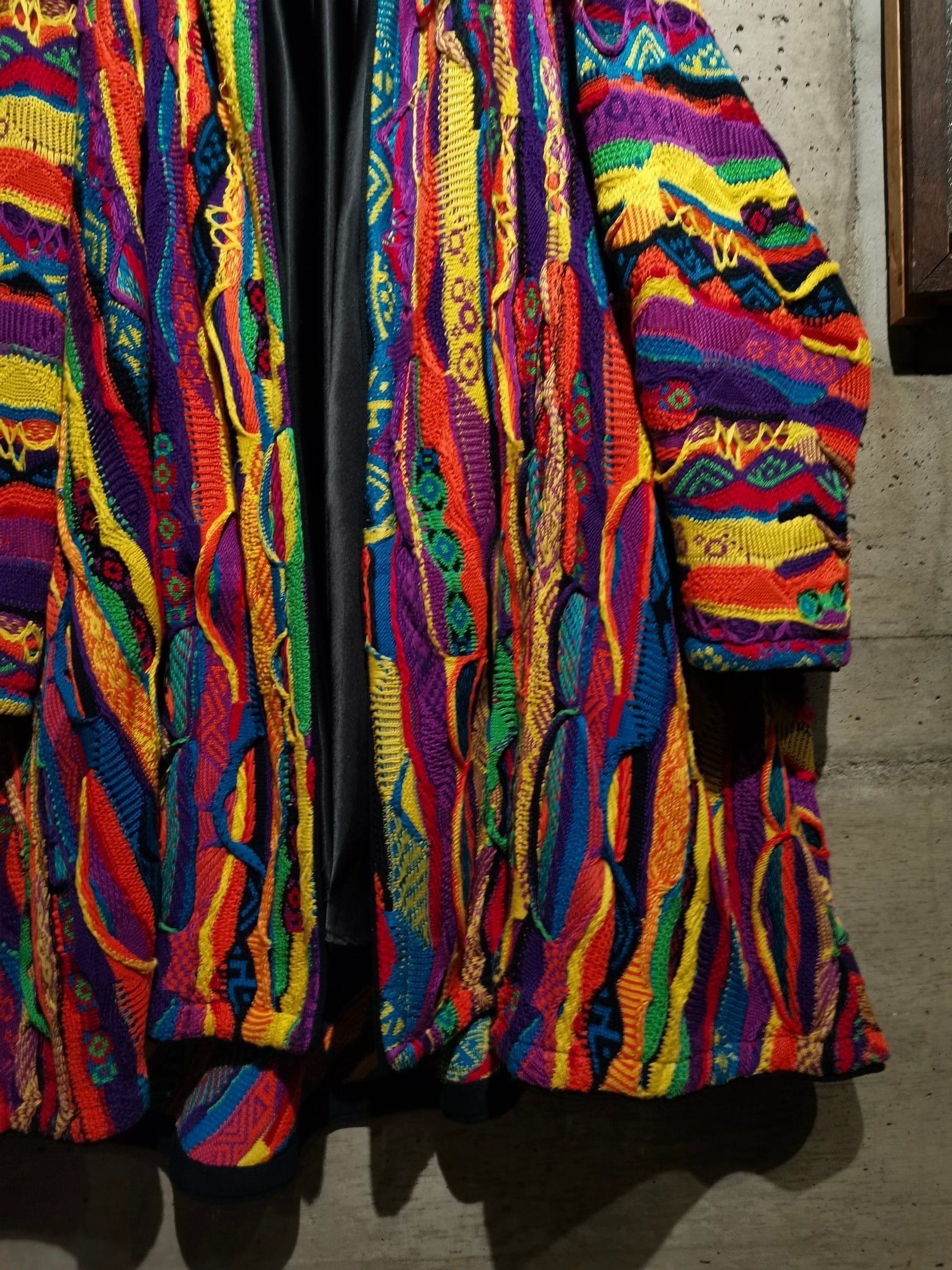 【Caka】COOGI Special Vintage Loose 3D Knit Gown Coat |  Caka(カカ）下北沢古着屋、セレクトショップ powered by BASE